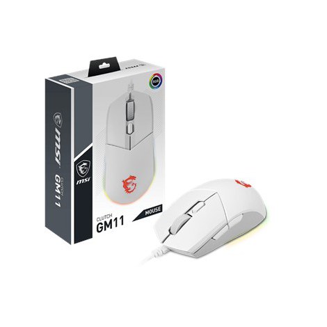 MSI | Clutch GM11 | Optical | Gaming Mouse | White | Yes - 5